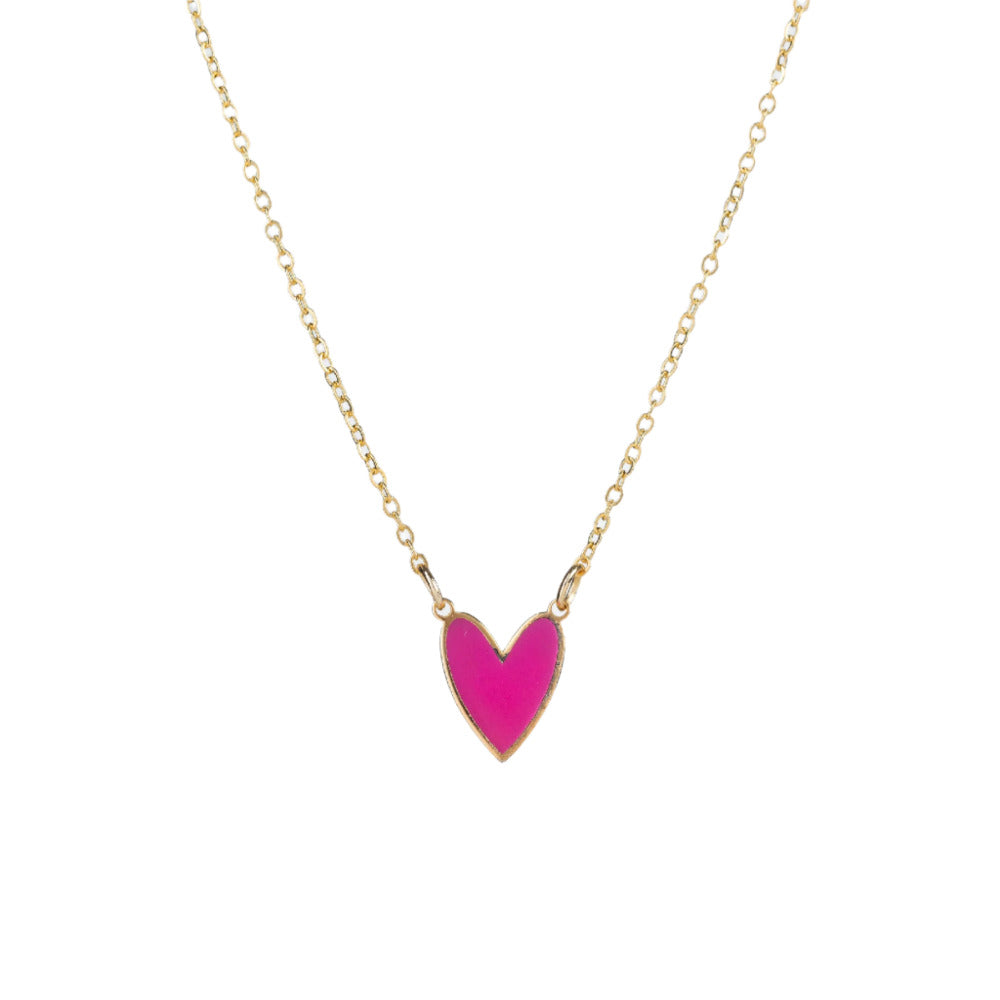 Enamel Heart Necklace
