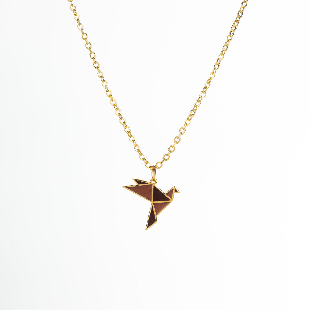 Bird Enamel Necklace