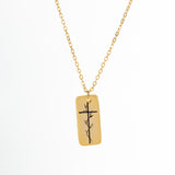 Cross Engraving Necklace