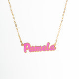 Name Enamel Necklace