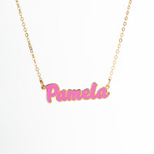 Load image into Gallery viewer, Name Enamel Necklace
