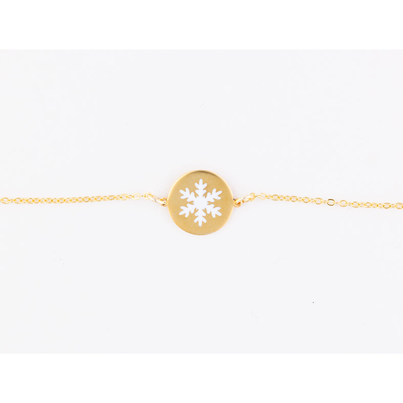 Snowflake coin bracelet