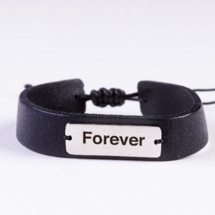 Valentine Forever Leather Bracelet