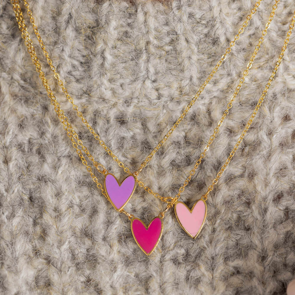 Enamel Heart Necklace