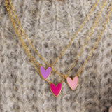 Enamel Heart Necklace