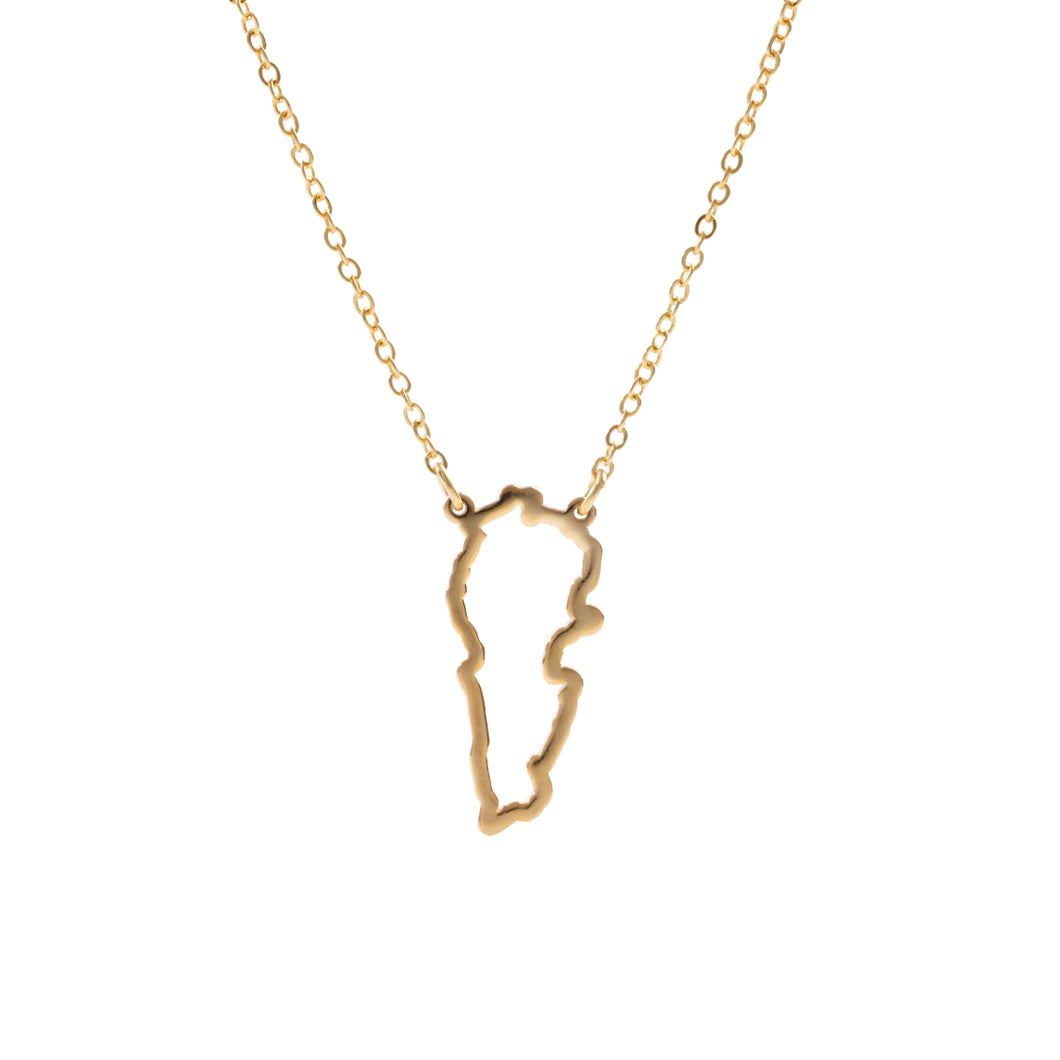 Lebanese map necklace