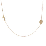 Cross with Virgin Marry Necklace