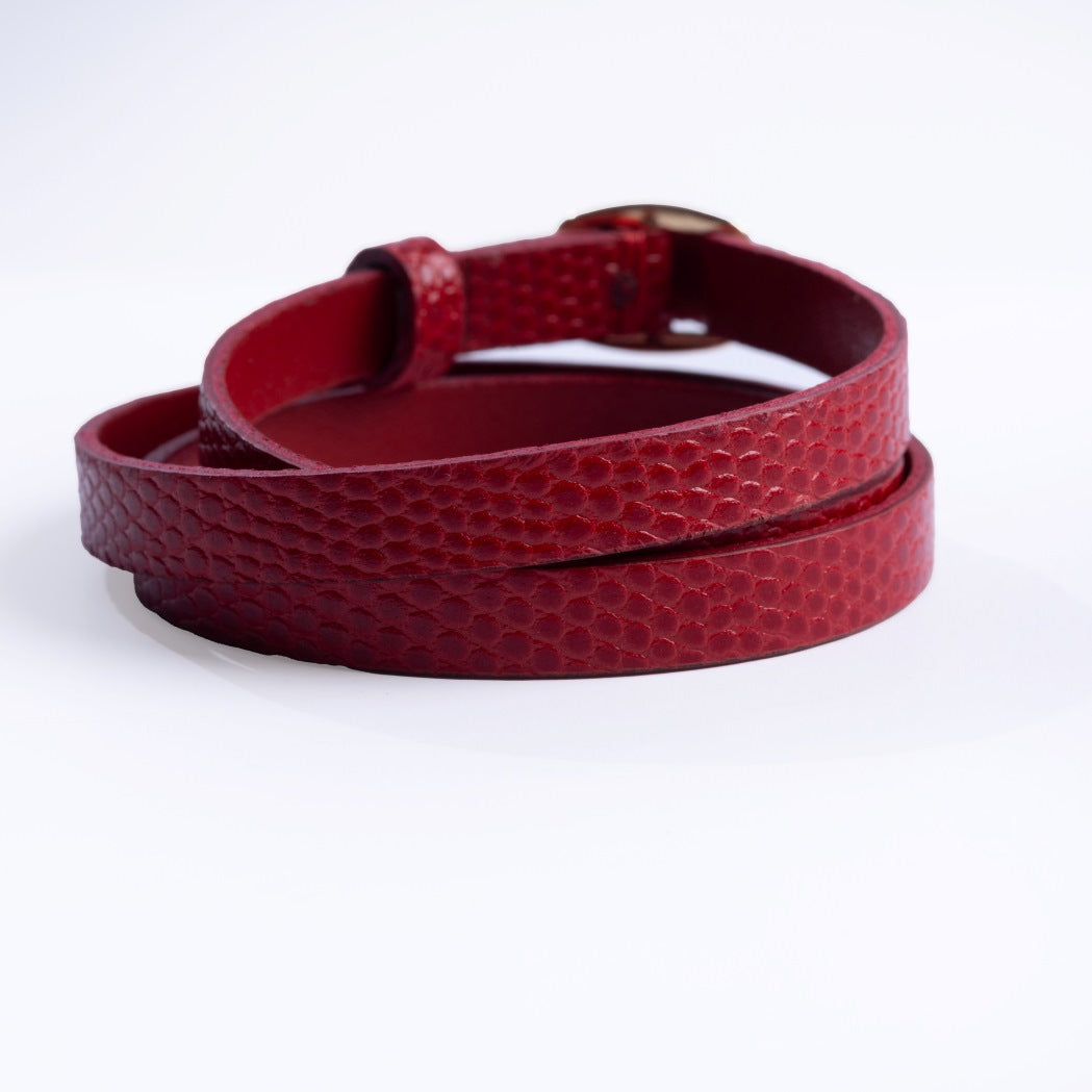 Strap Leather Bracelet with Charms