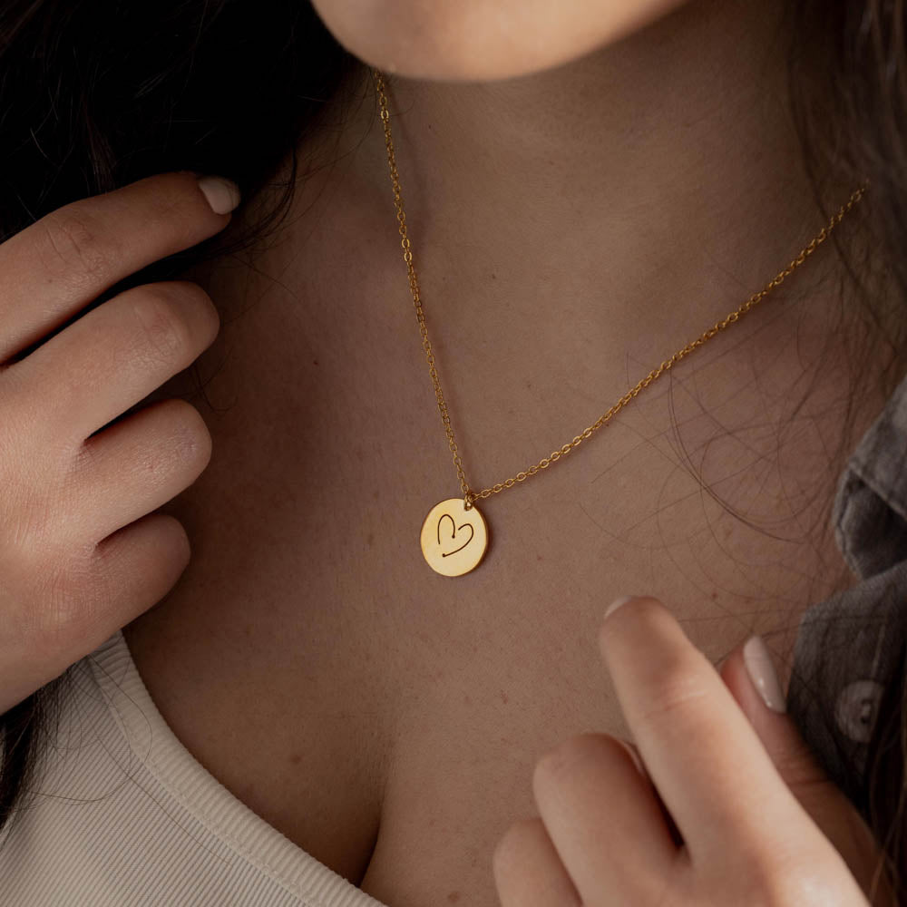 Heart Coin Necklace