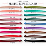 Trendella Sliding Rope Colours — eighteen colours with consistent satin cord design