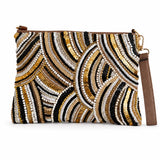 Zeina Beaded Clutch photographed on a white background