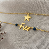 Free & Star Anklet