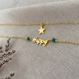 Happy & Star Anklet