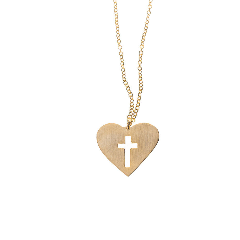 Heart Cross Necklace