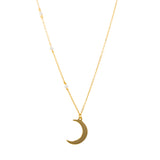 Moon Necklace and Pearls